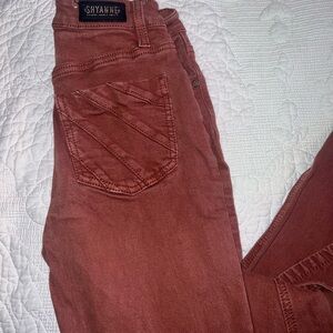 Shyanne Women's Terracotta Extra flare Jeans